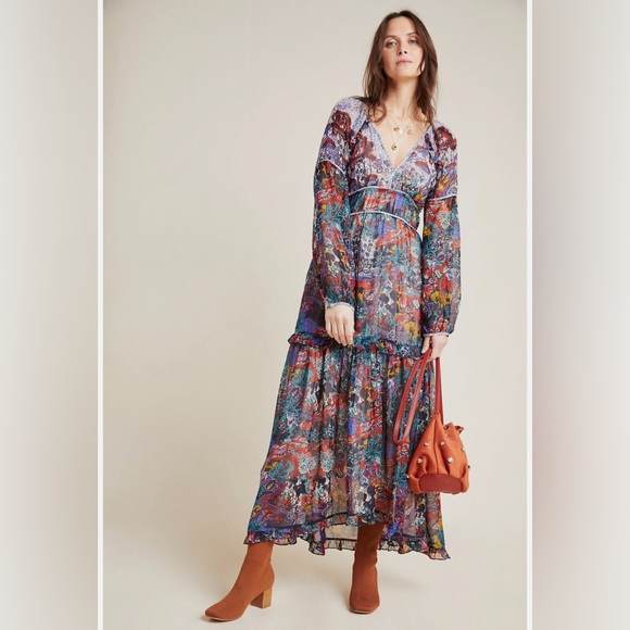 Anthropologie x Maeve Annabella Floral Maxi Dress - Picture 2 of 7